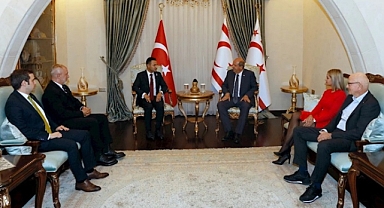 KKTC Cumhurbaşkanı Tatar'a DMW Heyetinden ziyaret