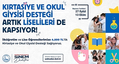 ÜSKÜDAR'DA ÖĞRENCİYE KIRTASİYE VE OKUL GİYSİSİ DESTEĞİ