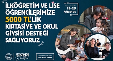 ÜSKÜDAR BELEDİYESİ’NDEN ÖĞRENCİLERE 5 BİN LİRA DESTEK